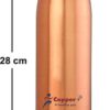 Copper+ Plain Design Pure Copper Water Bottle 1 Liter, Copper is an essential element that serves many functions in the body. Drinking copper-enriched water before you eat can help purify your digestive system and make it easier to digest food. It also supports bone health, brain function and a variety of bodily functions.