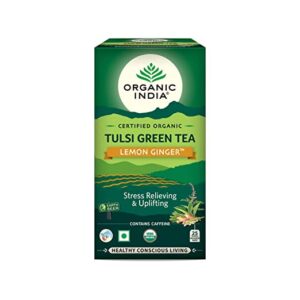 Organic India Tulsi Green Tea Lemon Ginger