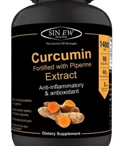 Sinew Nutrition Organic Curcumin Fortified with Piperine Extract Capsule